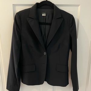 J. Crew wool black suit